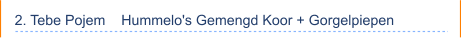 2. Tebe Pojem    Hummelo's Gemengd Koor + Gorgelpiepen